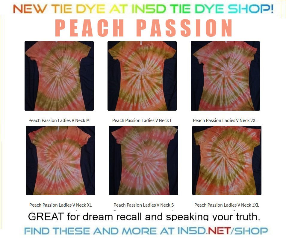 NEW!!! Peach Passion Ladies V Neck Quantum Tie Dye T Shirts